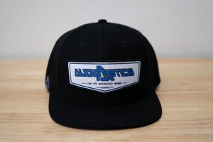 Audiotistics Black snapback hat