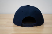 Load image into Gallery viewer, Audiotistics Navy snapback hat