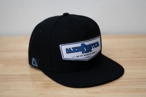 Audiotistics Black snapback hat